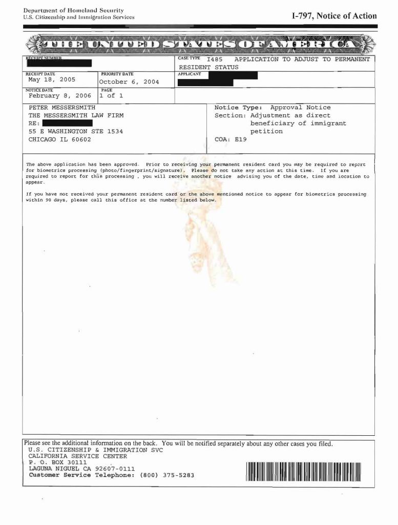 Immigration Approval 2002-2008 - Form I-140 | I-130 | I-129 | I